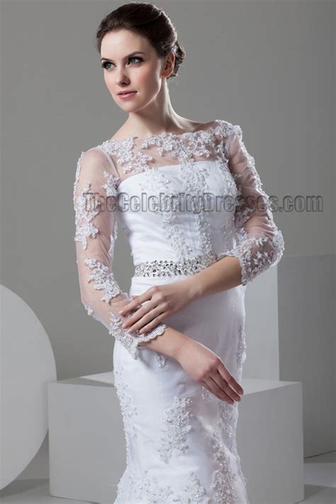 Choose from a broad selection of simple, traditional or designer column wedding dresses. Sheath/Column Lace Long Sleeve Beaded Wedding Dresses ...
