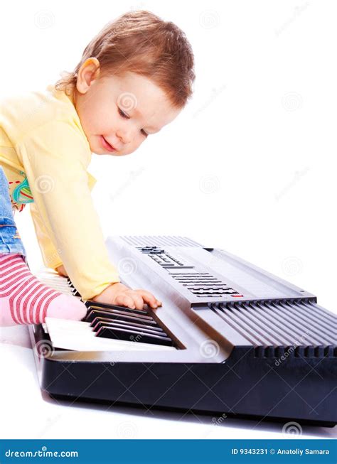 Baby Playing Piano Stock Image Image Of Childhood Artist 9343231