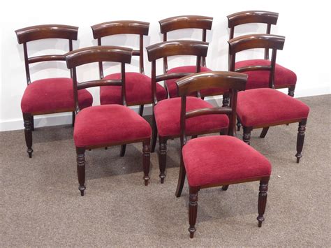 Great savings & free delivery / collection on many items. Set eight Victorian style dining chairs with curved top ...