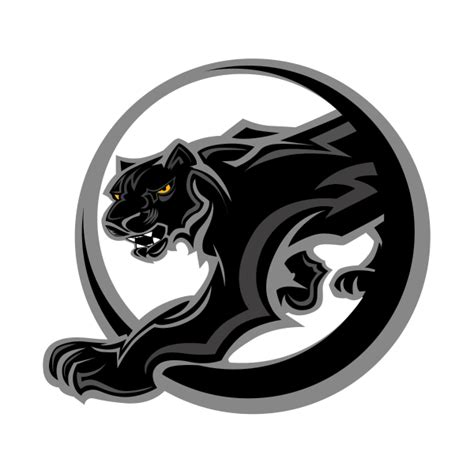 Printed Vinyl Black Panther In Circle Stickers Factory