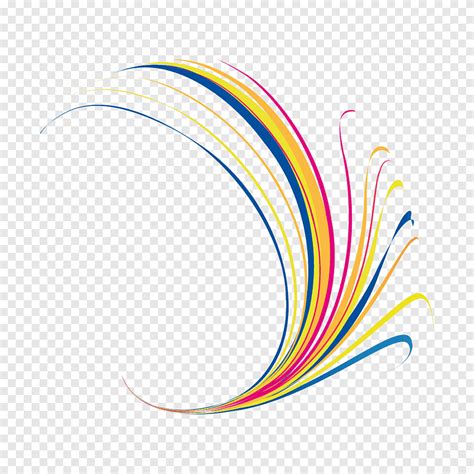 Multicolored Line Graphic Design Curve Science And Technology