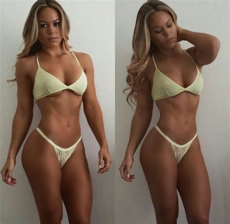 Tanned Gorgeous Bikini Physique Of Blonde Athlete Fitness Model