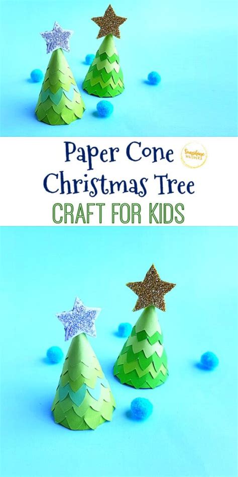 Paper Cone Christmas Tree Craft Sunshine Whispers