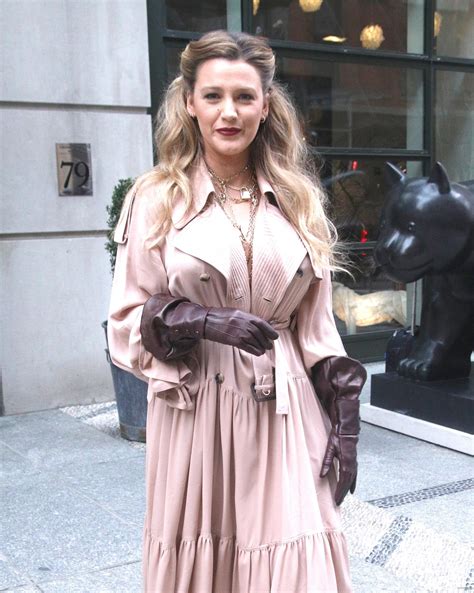 Leather Celebrities And Leather Ladies Blake Lively Trench Coat Leather