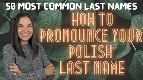 how to pronounce your polish last name youtube