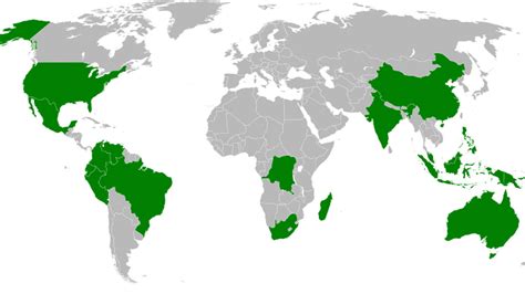 mapa del día descubre cuáles son los 17 países megadiversos infobae