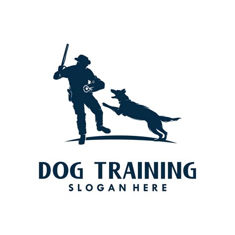 A Man Dog Training Vector Logo Design 17227131 Vector Art At Vecteezy