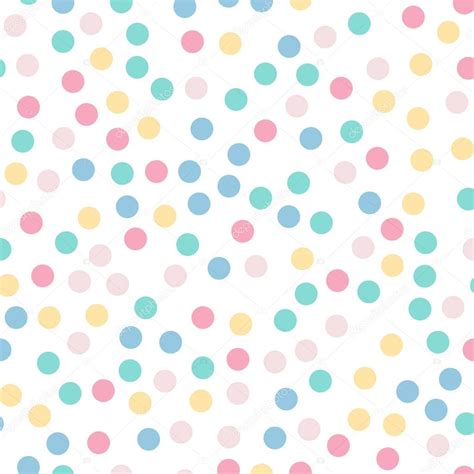 Colorful Polka Dots Seamless Pattern On White 9 Background Pretty