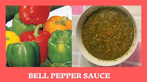 Bell Pepper Sauce Recipe How To Make Pepper Sauce Red Pepper Sauce Youtube