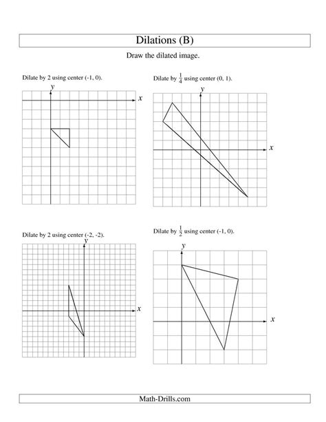 Math 8 Dilations Worksheet