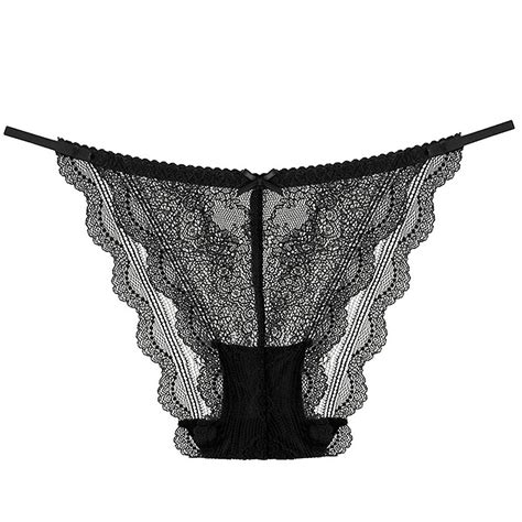 Women Sexy Lace See Through G String Thongs Sheer Lingerie Briefs Underwear Panties Knickers