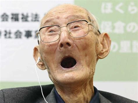 japanese man who believes in smiling is world s oldest asia gulf news
