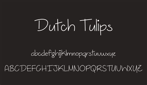Dutch Tulips Font Dutch Tulips Font Download