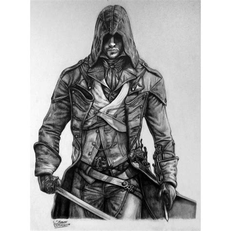 Assassin S Creed Drawing Pencil Sketch Colorful Realistic Art