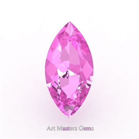 Art Masters Gems Calibrated 15 Ct Marquise Pink Sapphire Created