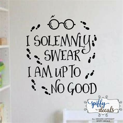While the greatest care has been taken to upload accurate colour representation, due to variances in computer monitors the colours that appear on screen may not be exact to printed edition. I Solemnly Swear I Am Up To No Good Footprints Vinyl Wall Decal HARRY POTTER | eBay