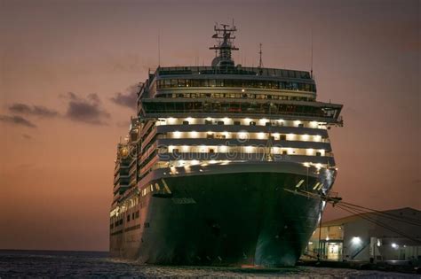 Cruise Ship At Port In Oranjestad Aruba Editorial Stock Image Image