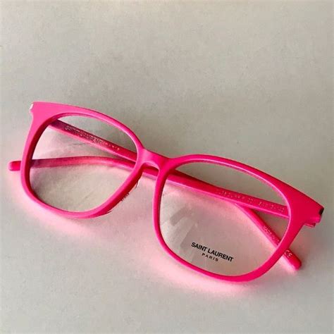 saint laurent ysl hot pink eyeglasses frames pink eyeglasses saint laurent hot pink