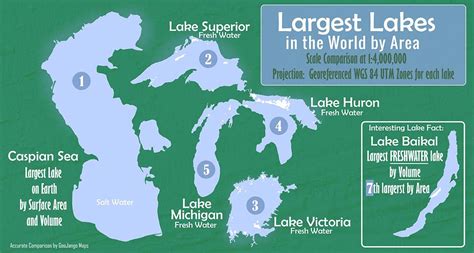 5 Largest Lakes In The World Geojango Maps