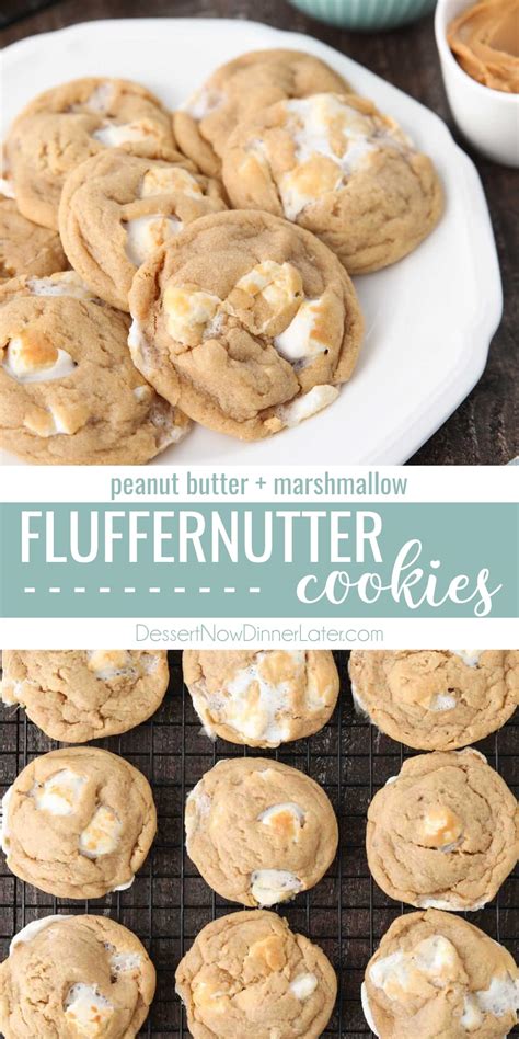 fluffernutter cookies video peanut butter marshmallow cookies dessert now dinner later