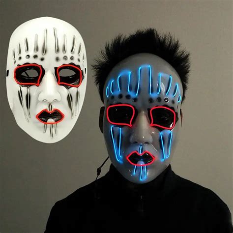 Halloween Wire Mask Flashing Cosplay Led Light Mask Anonymous Mask For