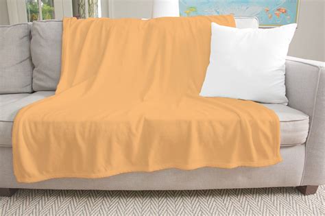 Light Orange Throw Blanket 50x60 Reversible Soft Silky Etsy
