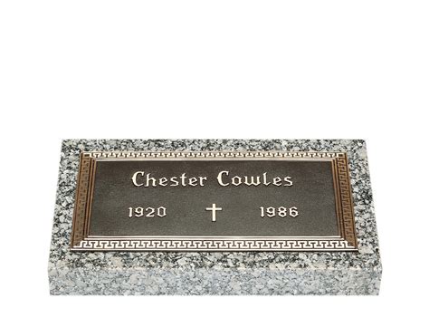 Classic Design Single Bronze Grave Marker