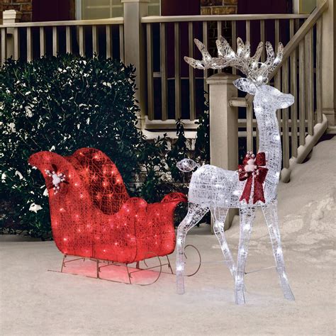 Outdoor Décor 52 Holiday Time Lightup Twinkling LED Reindeer and