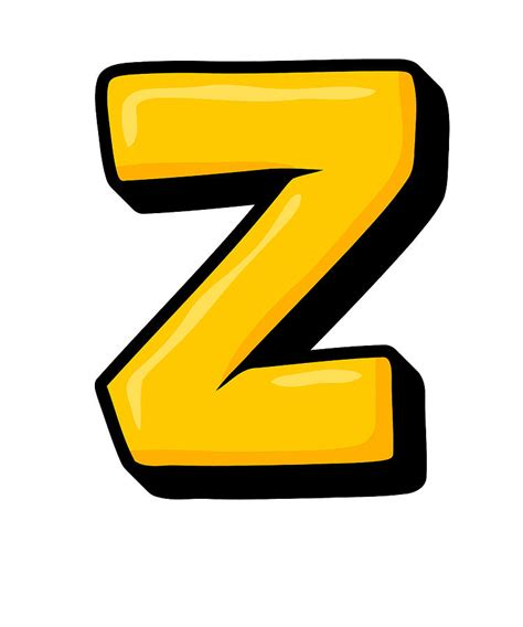 Letter Z Graffiti Alphabet Z Typography Yellow Letter Z Streetart Graffiti Letter Z Digital