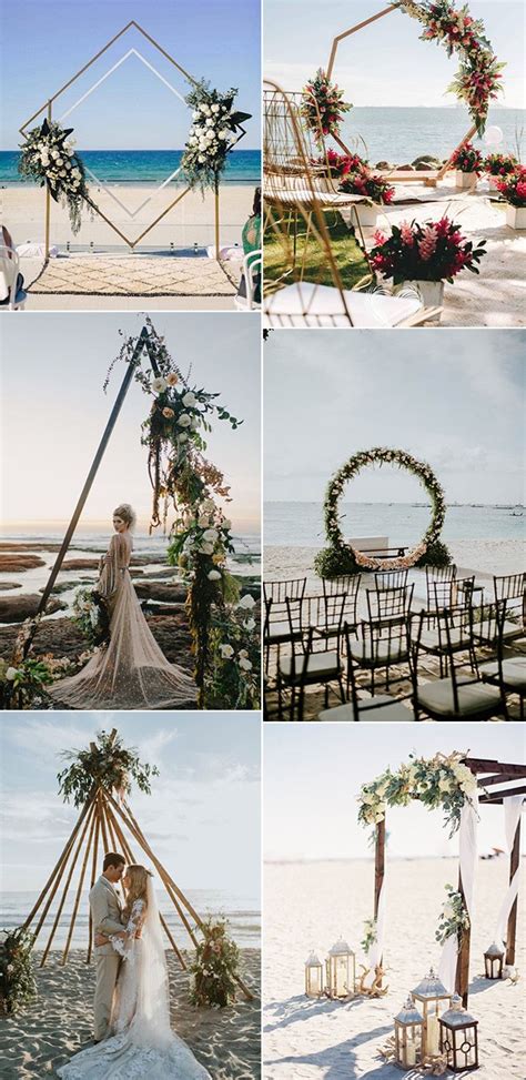 20 Stunning Beach Wedding Ceremony Ideas Backdrops Arches And Aisles Page 2 Of 2