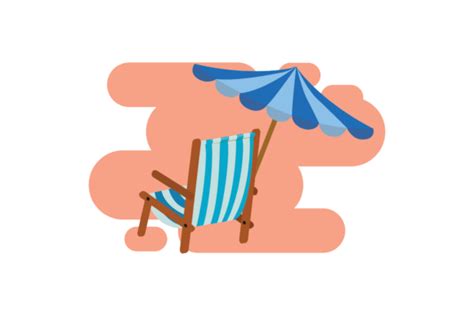 Summer Beach Chair Blue Icon Background Graphic By Soe Image · Creative