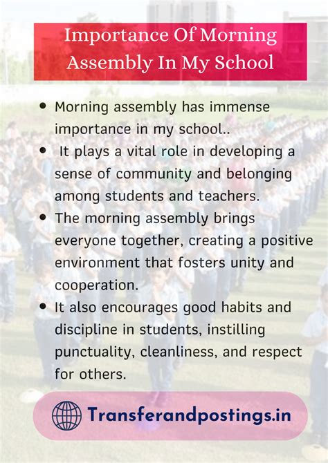 Paragraph On Morning Assembly In My School The Importance Of Morning