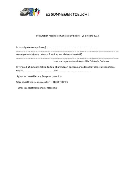 Procuration Assemblée Générale Ordinaire par moi  Fichier PDF