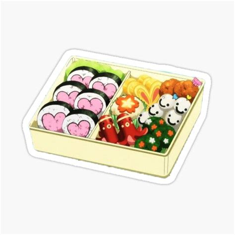 Anime Bento Box Anime Food Japanese Sticker For Sale By Yo Cool