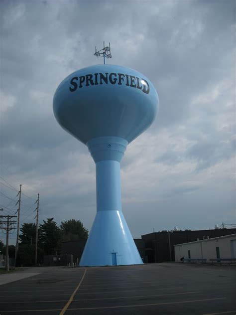 Water Tower At Springfield Illinois Have Seen This Lots Of Times On