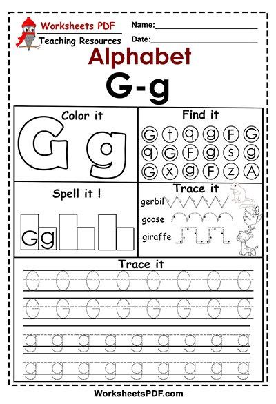 Letter G G Activities Free Printables 1 Letter G Worksheets