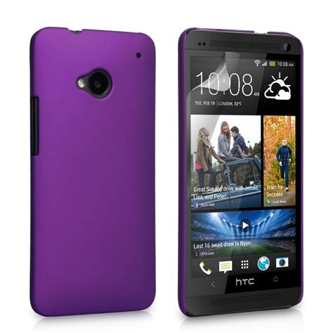 Yousave Accessories Htc One Hard Hybrid Case Purple Mobile Case