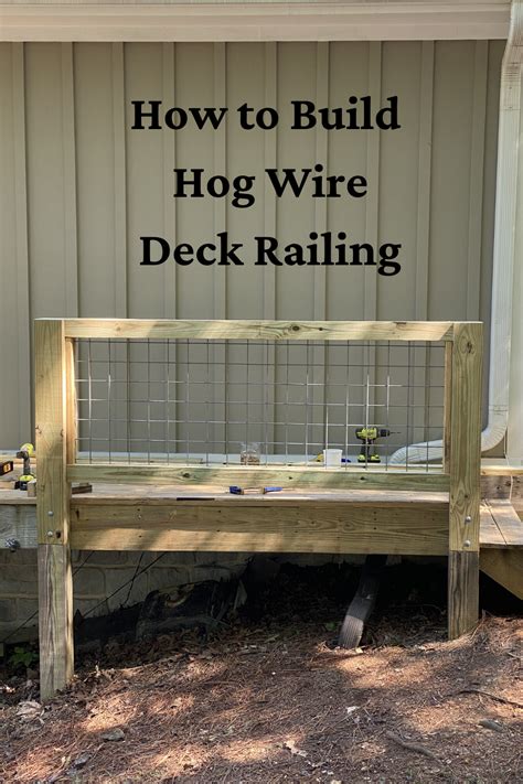 Sep 23, 2019 · stairs are essential and functional elements of a deck. How to Build Hog Wire Deck Railing in 2020 | Wire deck ...