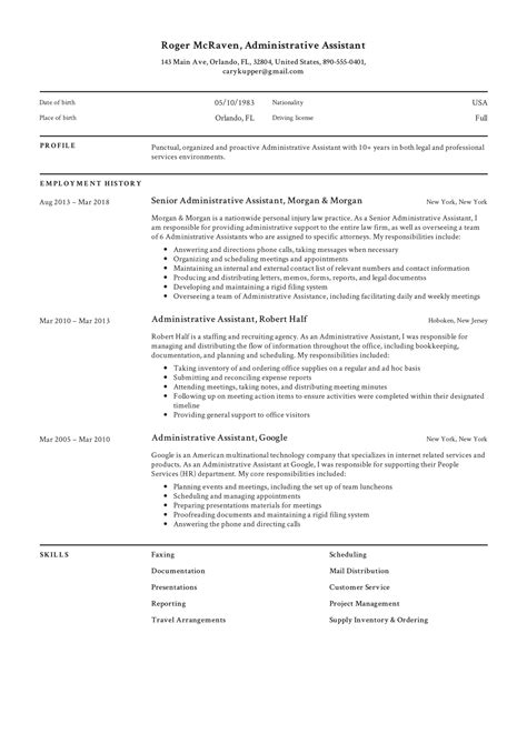 Sample Resume For Hospital Administrative Assistant Terrysemaa