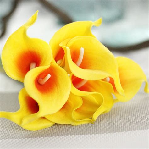10pcs artificial flowers wedding decorative flowers calla lily fake flowers wedding party