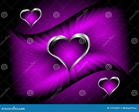 A Purple Hearts Valentines Day Background Royalty Free Stock