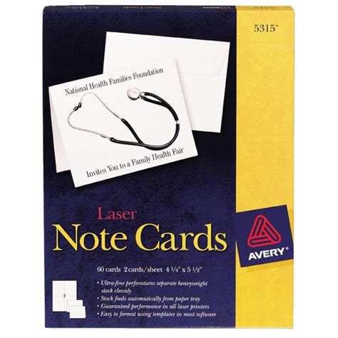 Maybe you would like to learn more about one of these? Avery Laser Note Card - 60 / Box - Quickship.com