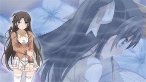 1360x768 Resolution Gray Haired Female Anime Character Big Boobs Sakura Swim Club Mieko Hd