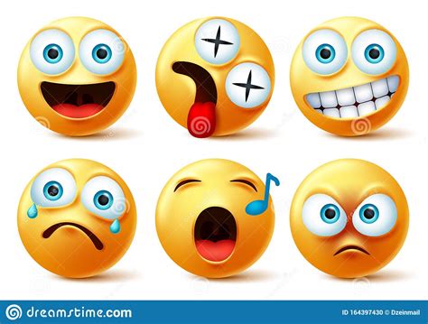 Smiley Emoji Face Vector Set Smileys Emojis Or Emoticon