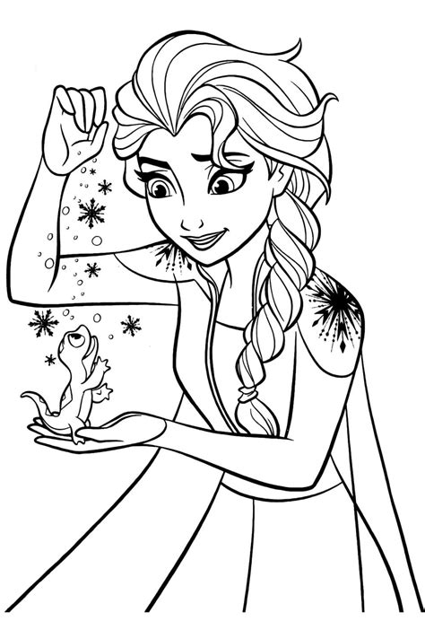 Frozen Elsa Coloring Pages Free Printable Coloring Page