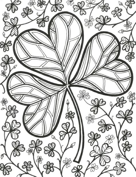 Shamrock Coloring Pages Associated With St Patricks Day Coloring Pages