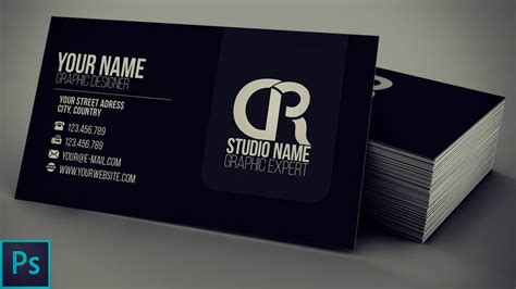 Sale prices do not include shipping and handling. Modern Black Business Card + PSD — Photoshop Tutorial ...