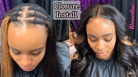 How To Install Lace Closure On Weave Closure Customisation How To Create Baby Hairs YouTube