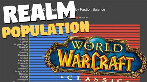Classic Wow Realm Population Report World Of Warcraft Classic Youtube