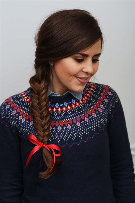 The style involves braiding thin to medium plaits in rows along the sides of the head while leaving a central twist at the crown. How-to: side fishtail braid with hair extensions. - corilynn